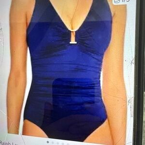 Ralph Lauren Royal Blue One-Piece Swimsuit